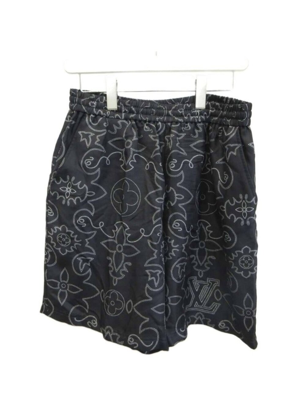 Louis Vuitton Shorts Silk 100% LV Arabesque Motif All Over Print Drawstring 50
